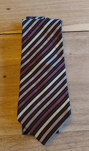 Next striped maroon silk - striped, tie