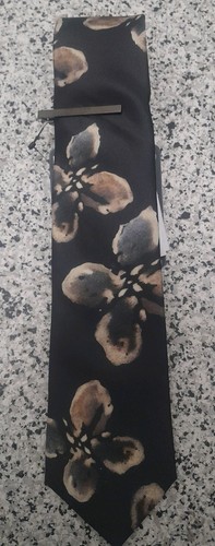 Mens next black - floral, print