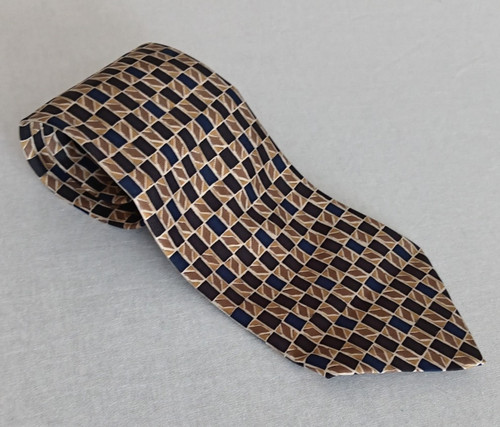 Next 100 silk tie beige - 100%, black