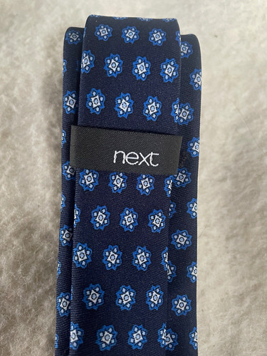 Men blue and - white, tie